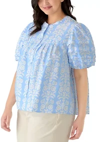 Plus Yoke Seam Button Down Shirt