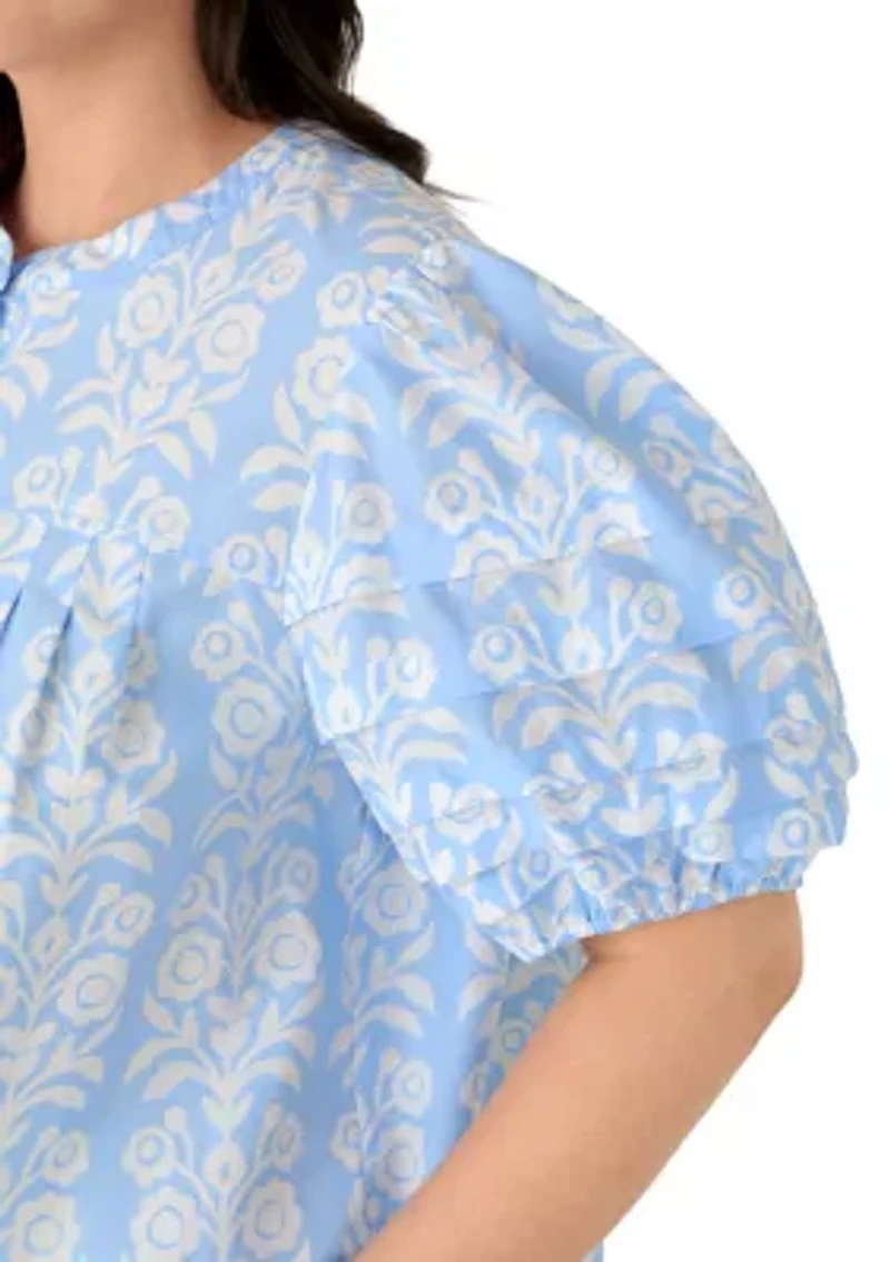 Plus Yoke Seam Button Down Shirt