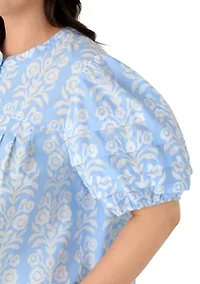 Plus Yoke Seam Button Down Shirt