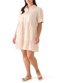 Plus Puff Sleeve Meredith Shirtdress