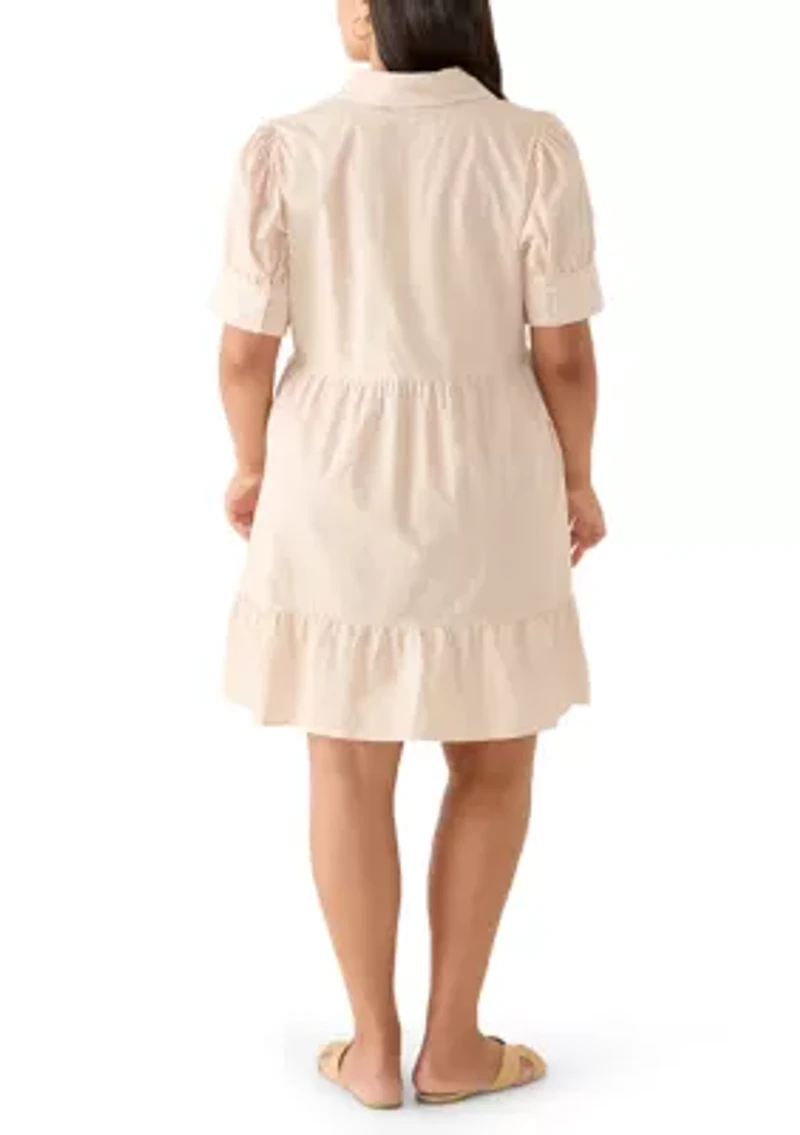 Plus Puff Sleeve Meredith Shirtdress