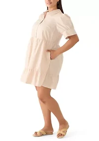 Plus Puff Sleeve Meredith Shirtdress