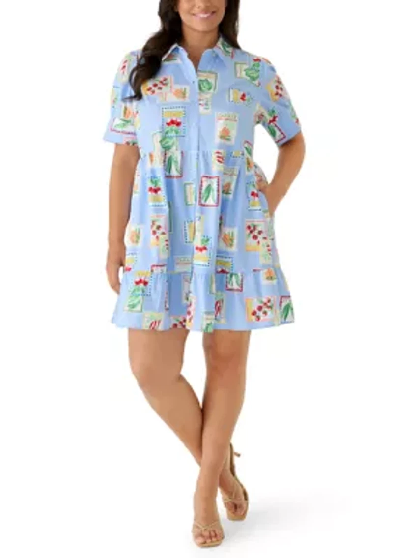Plus Short Sleeve Meredith Shirt Dress