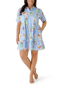 Plus Short Sleeve Meredith Shirt Dress