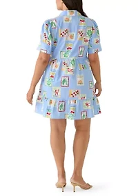Plus Short Sleeve Meredith Shirt Dress
