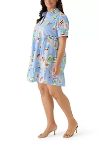 Plus Short Sleeve Meredith Shirt Dress
