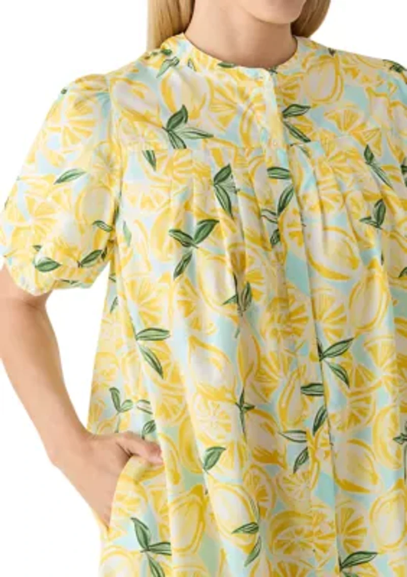 Women's Short Sleeve Pintuck Dress