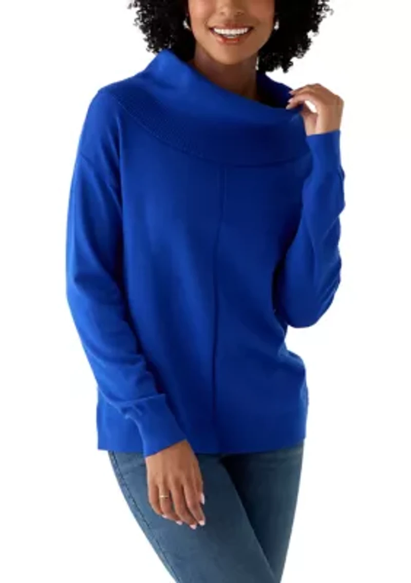 Women's Fine Gauge Cowl Neck Sweater