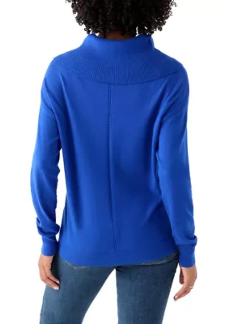 Women's Fine Gauge Cowl Neck Sweater