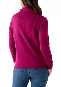 Women's Fine Gauge Cowl Neck Sweater