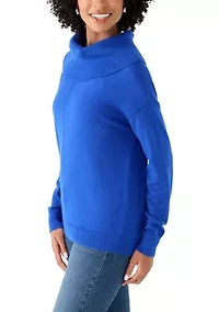 Women's Fine Gauge Cowl Neck Sweater