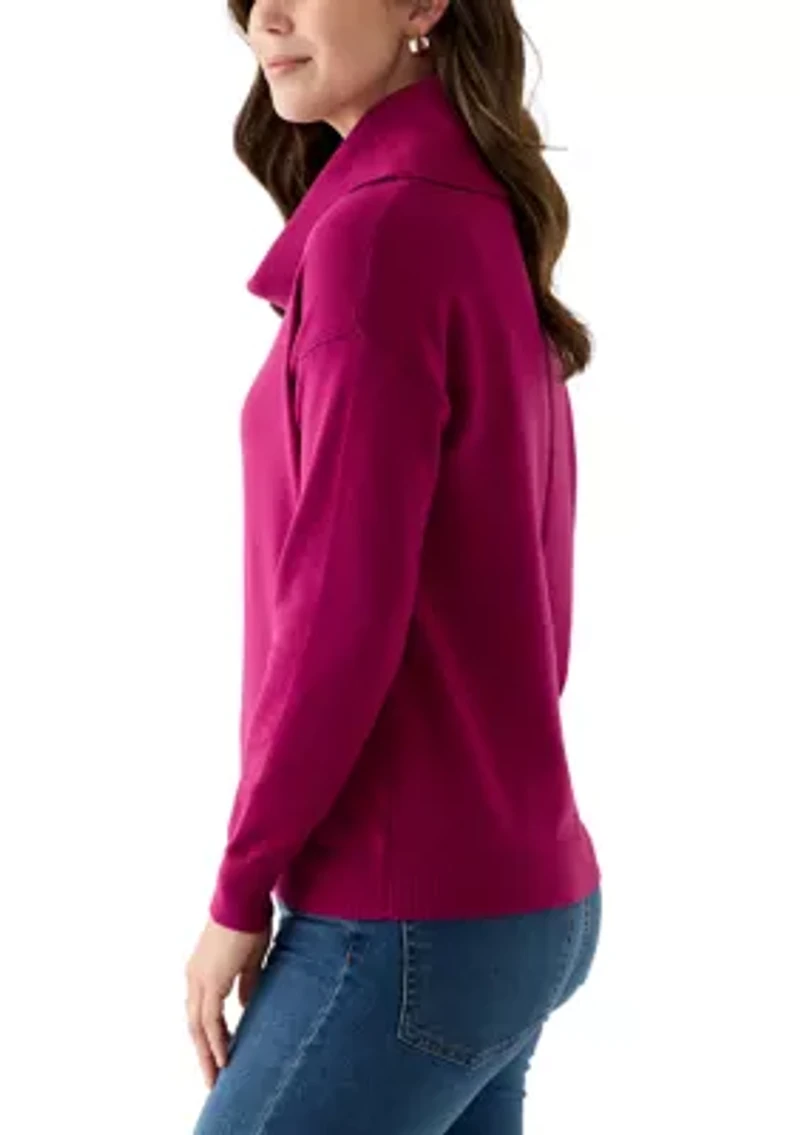 Women's Fine Gauge Cowl Neck Sweater