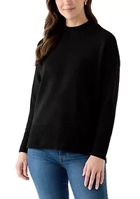 Women's Mock Neck Tunic Sweater