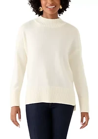 Women's Mock Neck Tunic Sweater