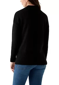 Women's Mock Neck Tunic Sweater