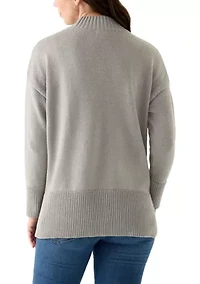 Women's Mock Neck Tunic Sweater