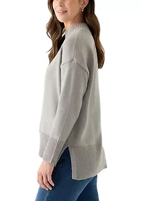 Women's Mock Neck Tunic Sweater