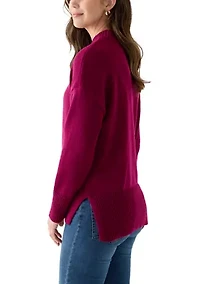 Women's Mock Neck Tunic Sweater