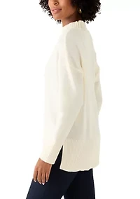 Women's Mock Neck Tunic Sweater