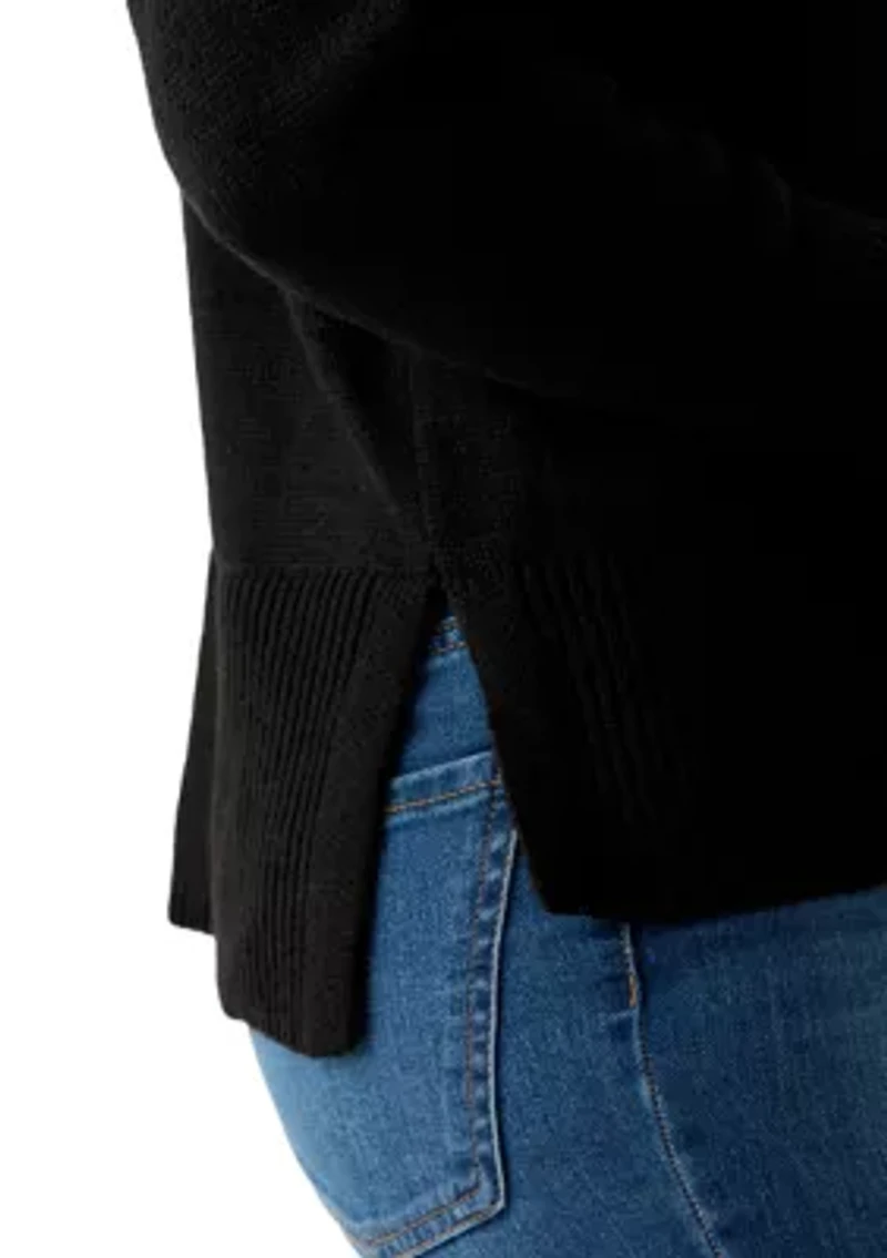 Women's Mock Neck Tunic Sweater