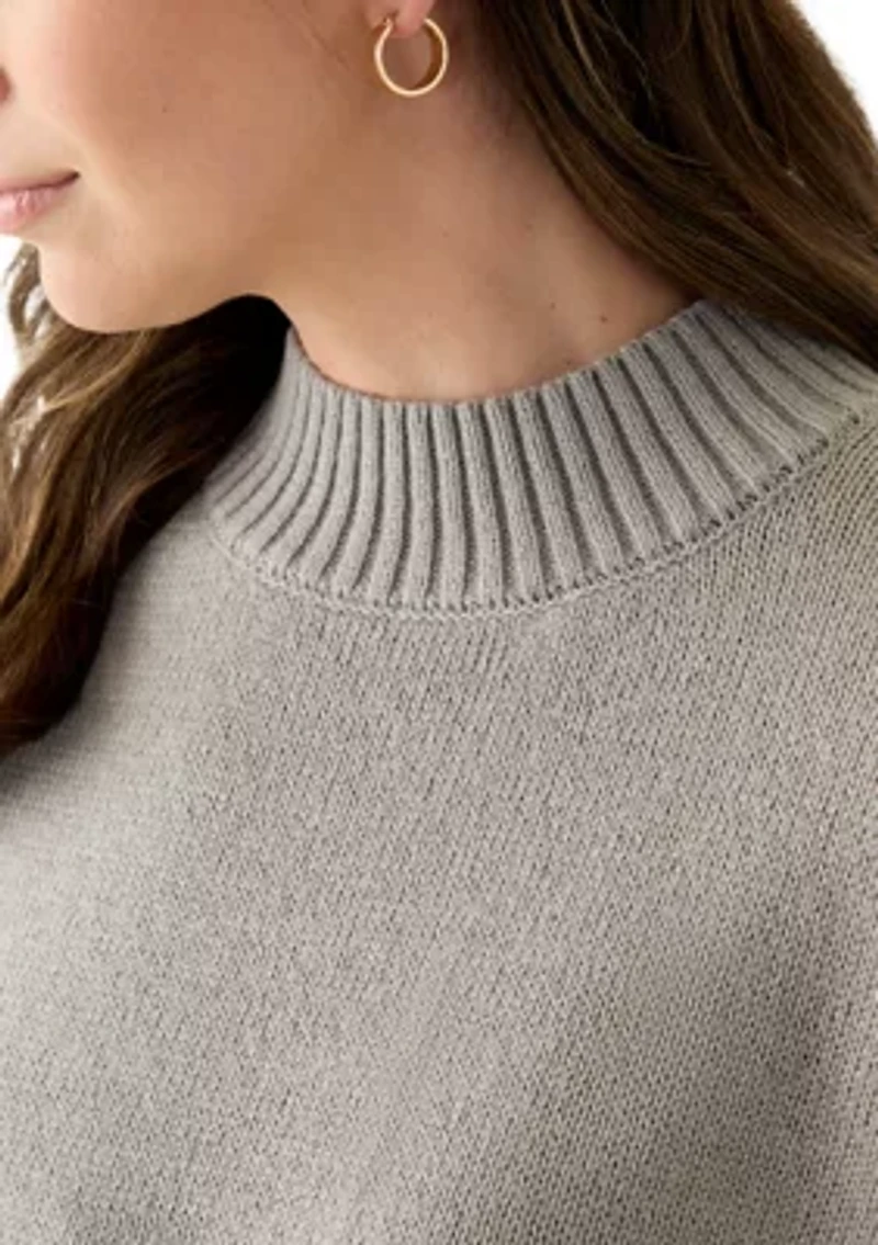 Women's Mock Neck Tunic Sweater