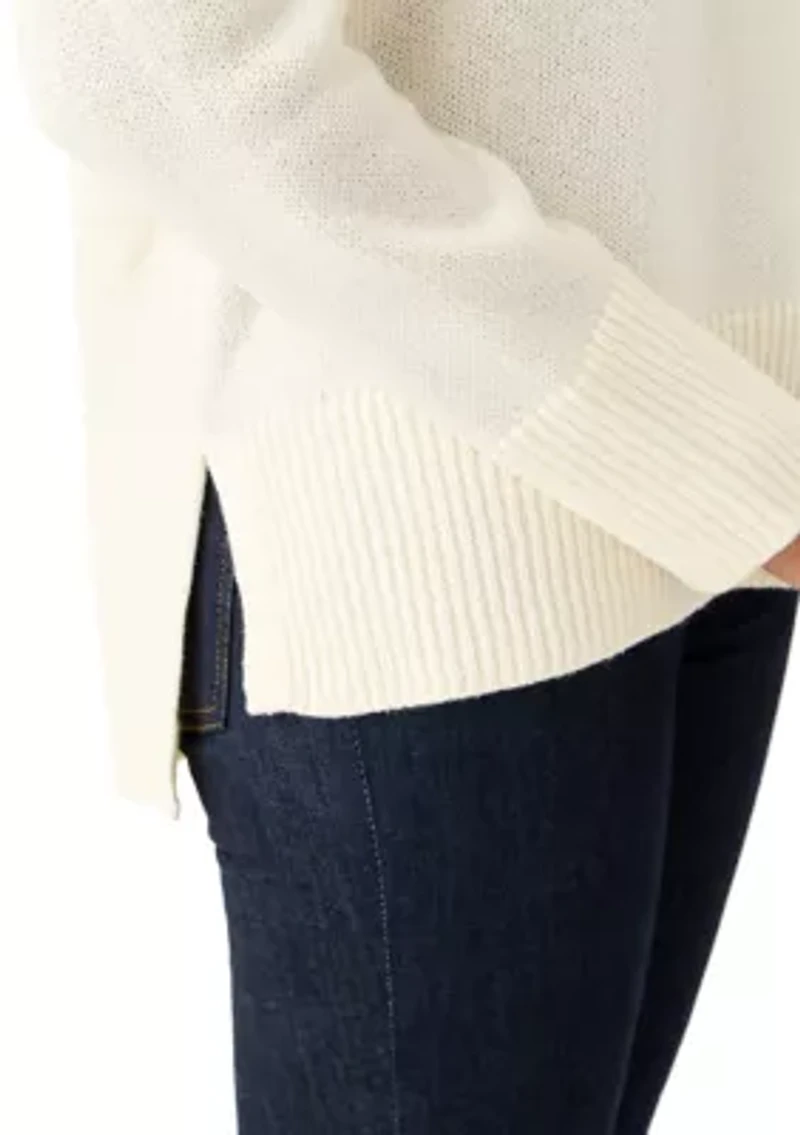 Women's Mock Neck Tunic Sweater