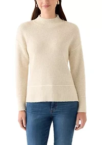 Women's Mock Neck Textured Stitch Sweater