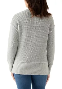 Women's Mock Neck Textured Stitch Sweater