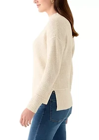 Women's Mock Neck Textured Stitch Sweater