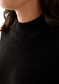 Women's Mock Neck Textured Stitch Sweater