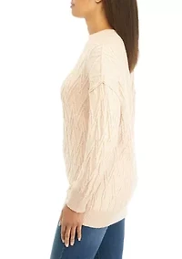 Women's Oversized V Stitch Pullover Sweater