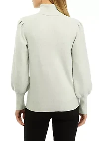 Petite Long Sleeve Turtleneck Pullover Sweater