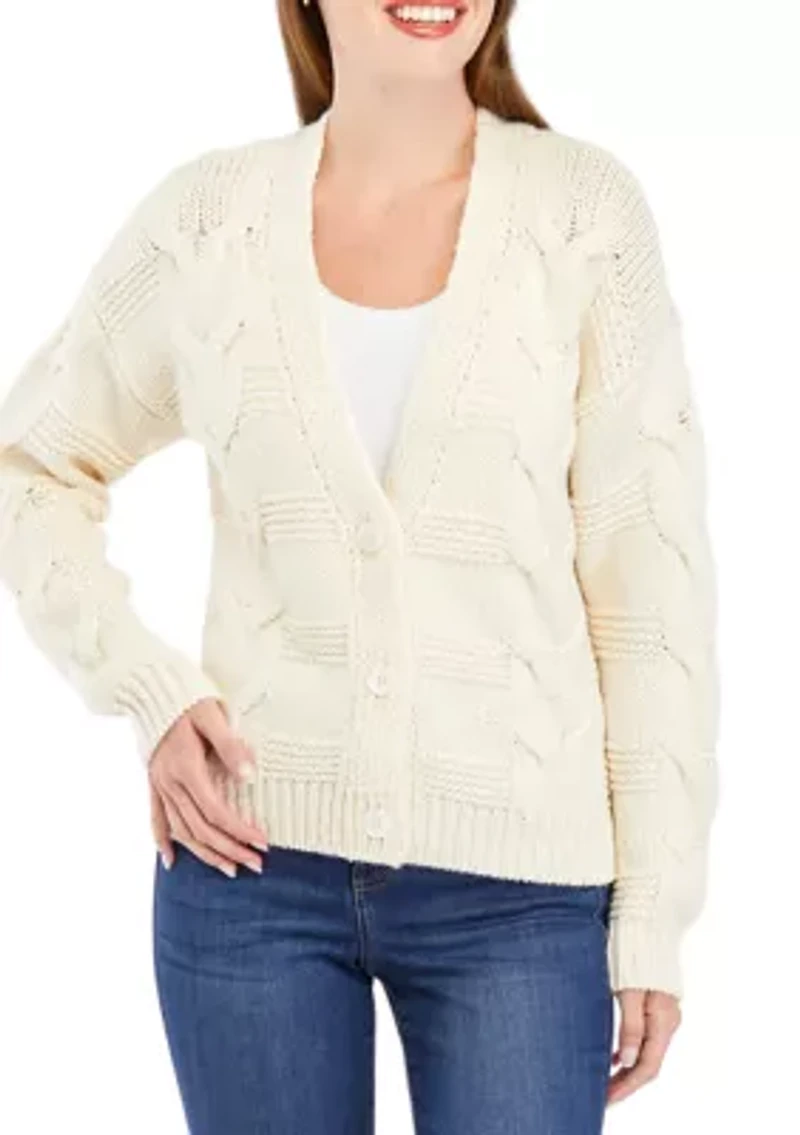 Petite Chunky Stich Knit Cardigan