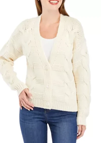 Petite Chunky Stich Knit Cardigan