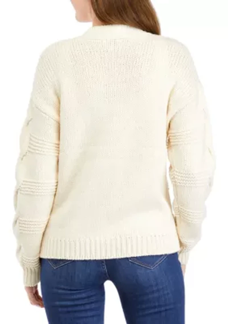 Petite Chunky Stich Knit Cardigan