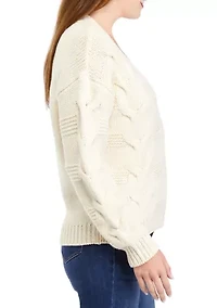 Petite Chunky Stich Knit Cardigan