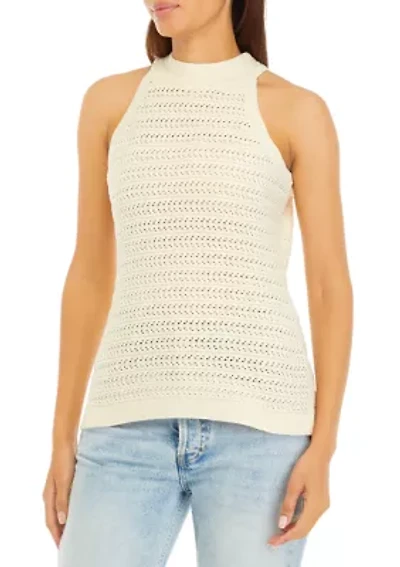 Petite High Neck Sweater Tank