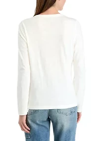 Women's Mixed Media Henley Shirt
