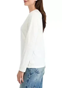 Women's Mixed Media Henley Shirt