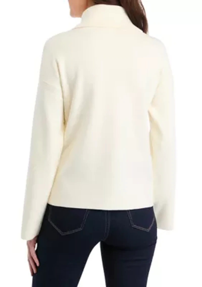 Women's Long Sleeve Slouchy Turtleneck Sweater
