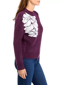 Women's Flower Intarsia Sweater