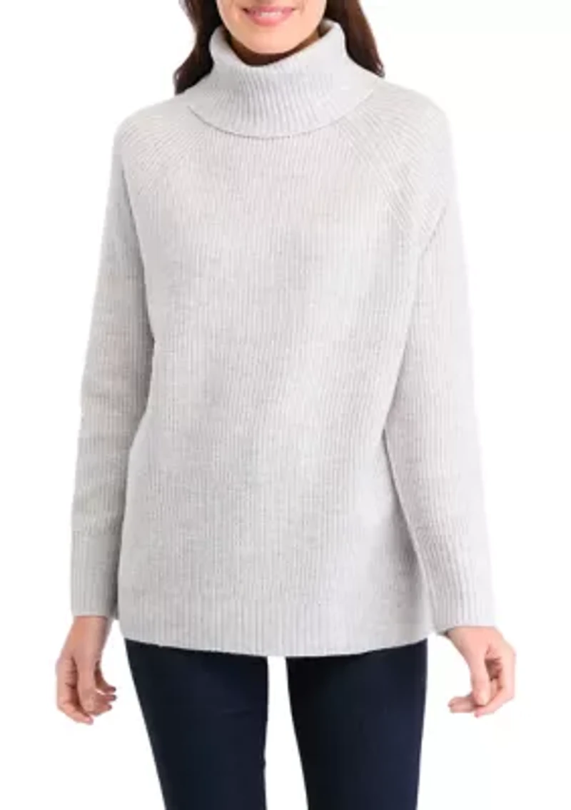 Women's Turtleneck Shaker Sweater