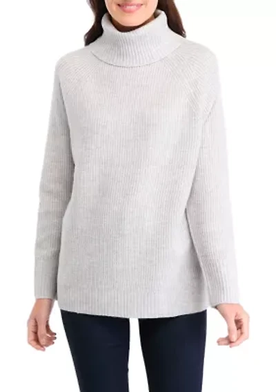 Women's Turtleneck Shaker Sweater