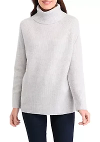 Women's Turtleneck Shaker Sweater