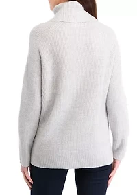 Women's Turtleneck Shaker Sweater