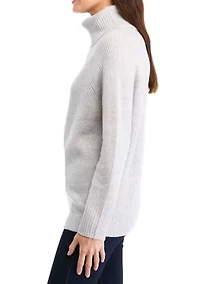 Women's Turtleneck Shaker Sweater