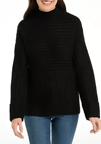 Women's Ribbed Mock Neck Sweater