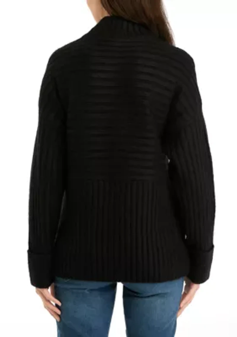 Women's Ribbed Mock Neck Sweater