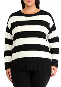 Plus Bold Striped Sweater