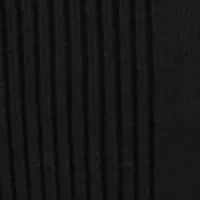 Petite Long Sleeve Ribbed Mock Neck Pullover